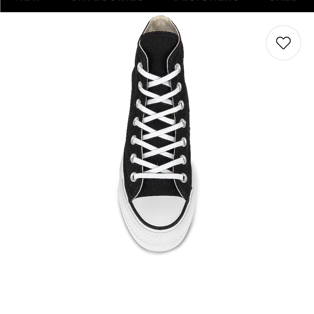 New Chuck Taylor All Star Lift Hi Sneaker in Black & White - size 7 - Picture 4 of 5